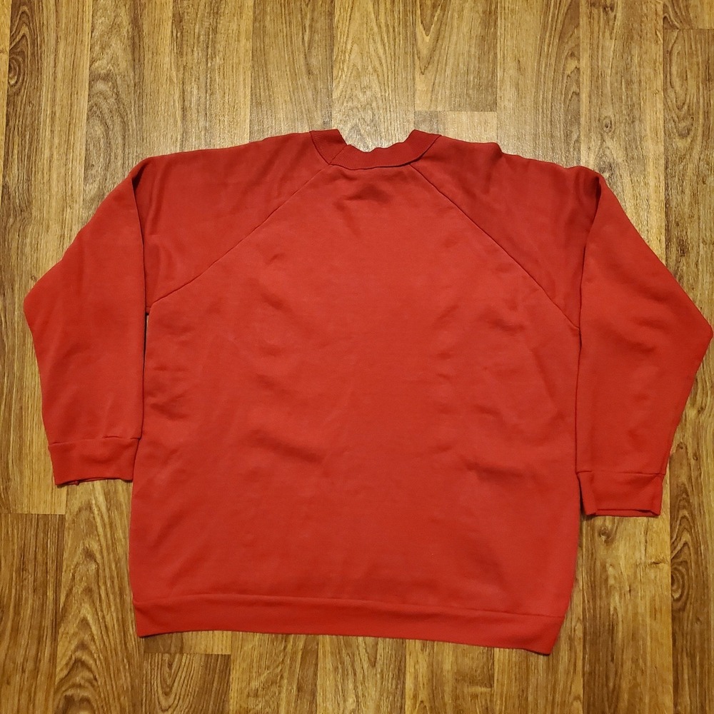 Vintage Kitty‎ Cat Sweatshirt Women XL Red Purr-fect Cat Graphic Raglan Pullover - Picture 3 of 7